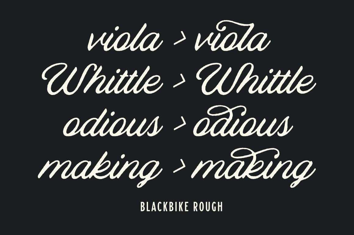 Blackbike Fonts RetroSupply Co. 