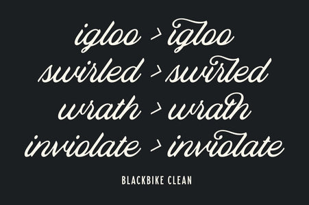Blackbike Fonts RetroSupply Co. 