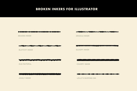 Broken Inkers Brush Set for Adobe Illustrator Adobe Illustrator RetroSupply Co. 