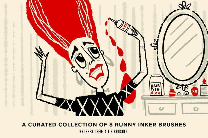 Broken Inkers Brush Set for Adobe Photoshop Adobe Photoshop RetroSupply Co. 