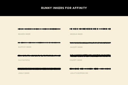 Broken Inkers Brush Set for Affinity Affinity Designer Brushes RetroSupply Co. 