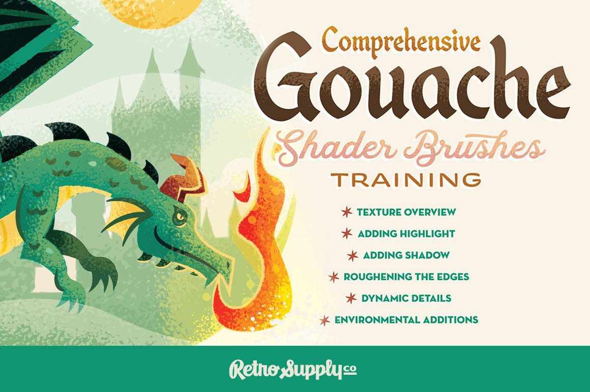 Gouache Shader Brushes for Photoshop - RetroSupply Co.