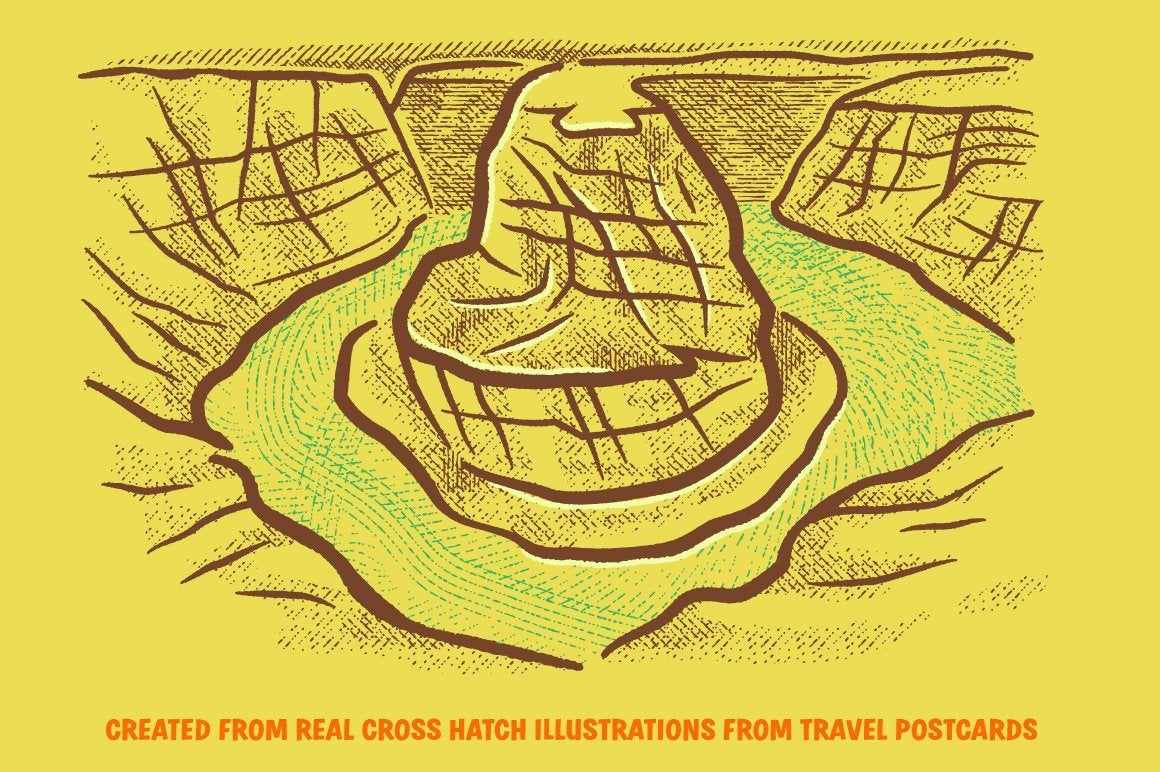 Cross-Country Crosshatchers for Procreate Brushes RetroSupply Co. 