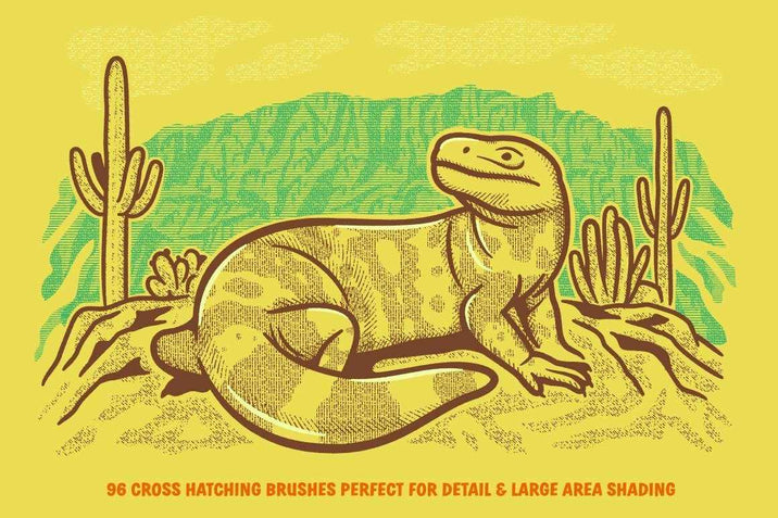Cross-Country Crosshatchers for Procreate Brushes RetroSupply Co. 