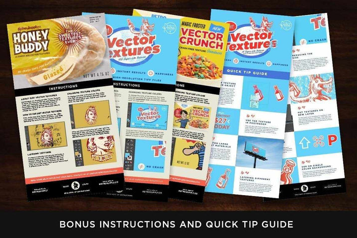 Diet Vector Textures Bundle Adobe Illustrator RetroSupply Co 