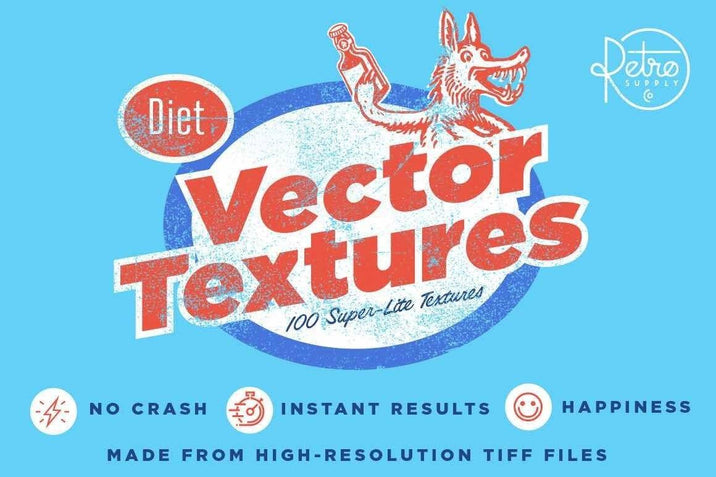 Diet Vector Textures Bundle Adobe Illustrator RetroSupply Co 