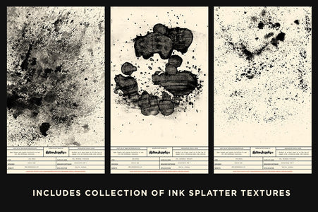 Dirty Ink | Ink Wash Textures Adobe Photoshop RetroSupply Co 
