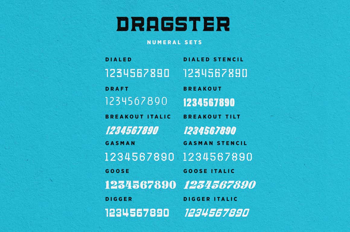 Dragster Display Fonts