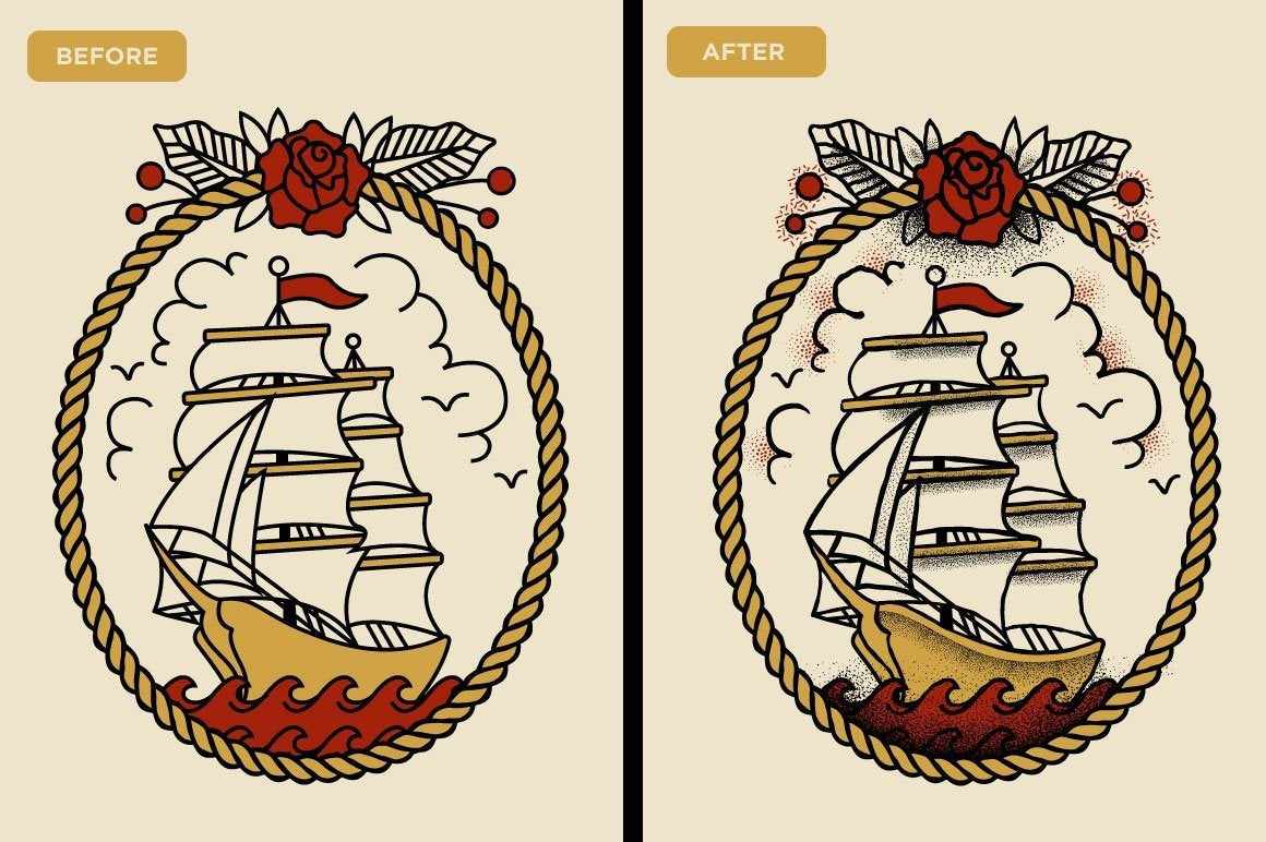 Drunk Sailor Stippling Brushes for Procreate Brushes RetroSupply Co. 