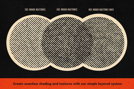 DupliTone Seamless Halftone Brushes for Illustrator