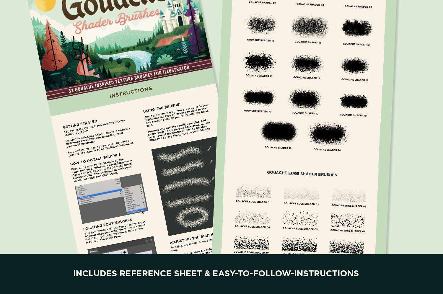 Gouache Shader Brushes for Adobe Illustrator Adobe Illustrator RetroSupply Co. 