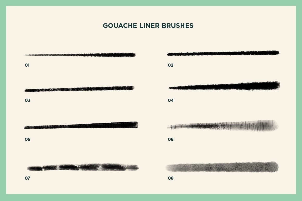 Gouache Shader Brushes for Procreate Brushes RetroSupply Co. 