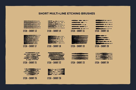 Grave Etcher | Vector Engraving Brushes for Affinity Designer Adobe Illustrator RetroSupply Co. 