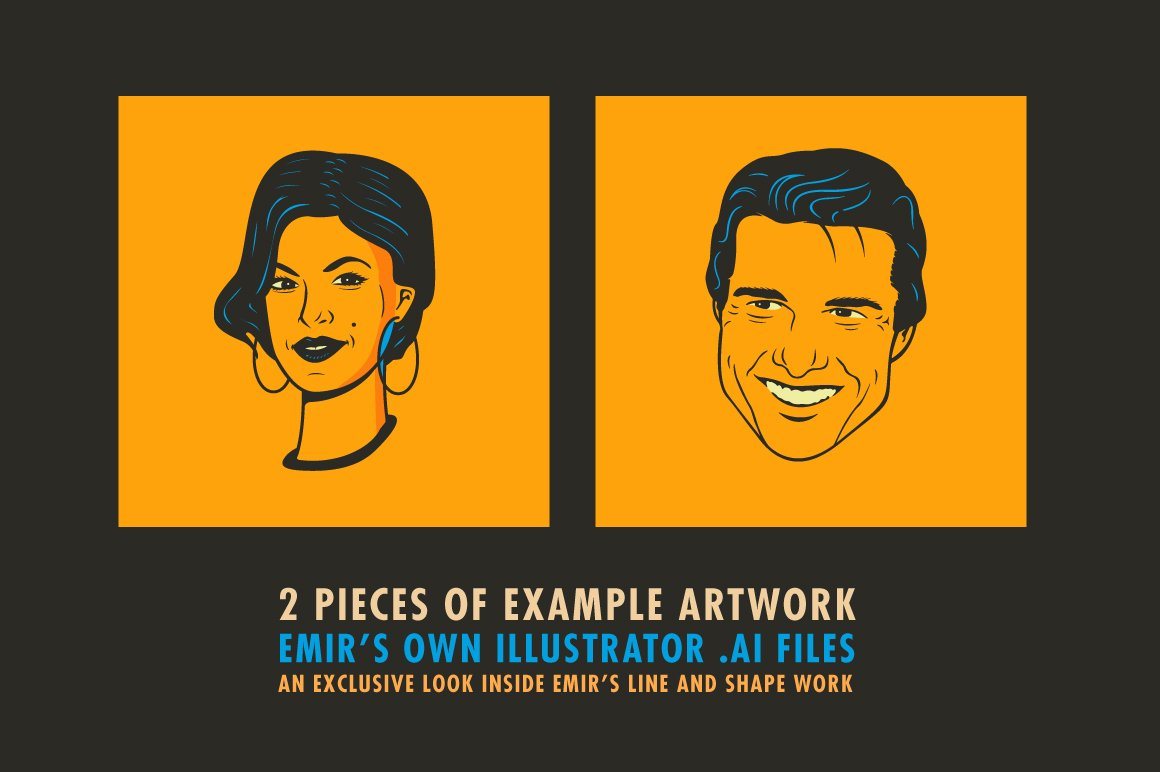 How to Draw a Vector Portrait Webinar with Emir Ayouni RetroSupply Co. 