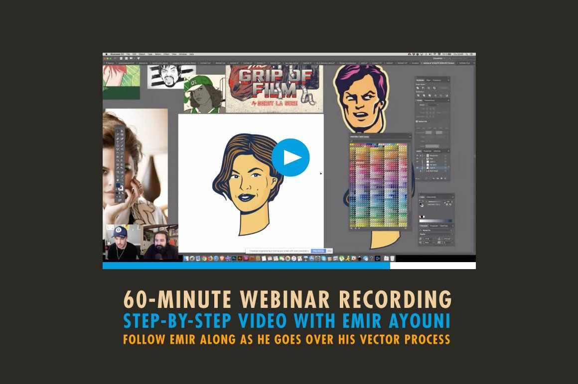 How to Draw a Vector Portrait Webinar with Emir Ayouni RetroSupply Co. 