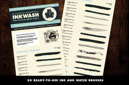 InkWash | Vector Ink and Water Brushes for Affinity Designer Affinity Designer Brushes RetroSupply Co. 