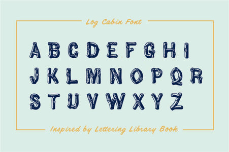Log Cabin Font Fonts RetroSupply Co 