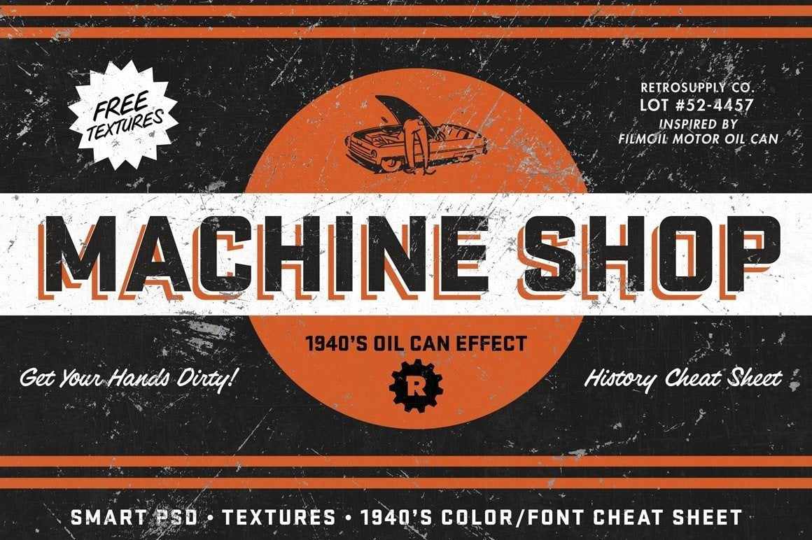MachineShop | Vintage Tin Emulator Adobe Photoshop RetroSupply Co 