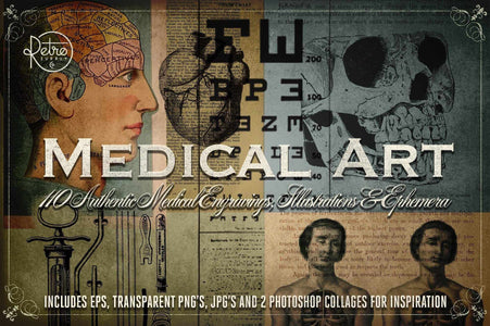 Medical Art | Massive Clip Art Pack Clip Art RetroSupply Co 