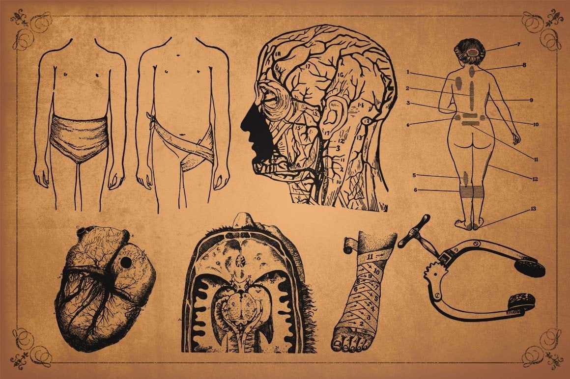 Medical Art | Massive Clip Art Pack Clip Art RetroSupply Co 