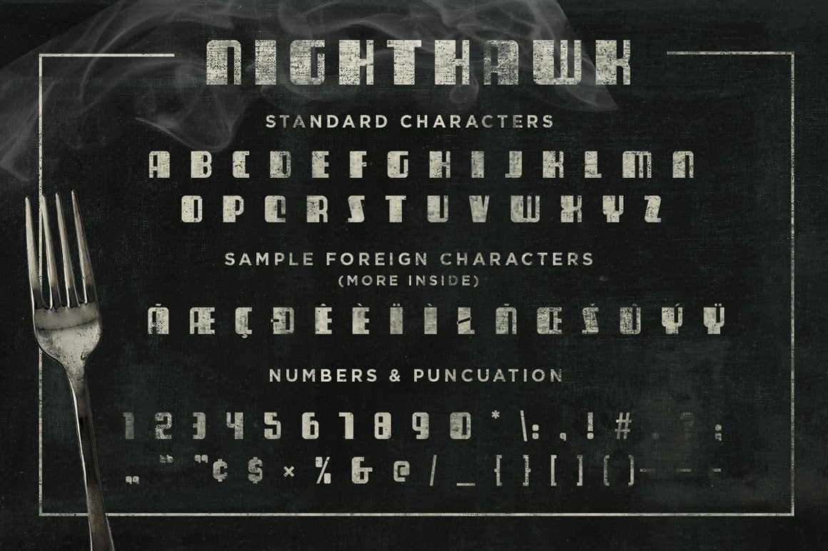 NightHawk Font Fonts RetroSupply Co 