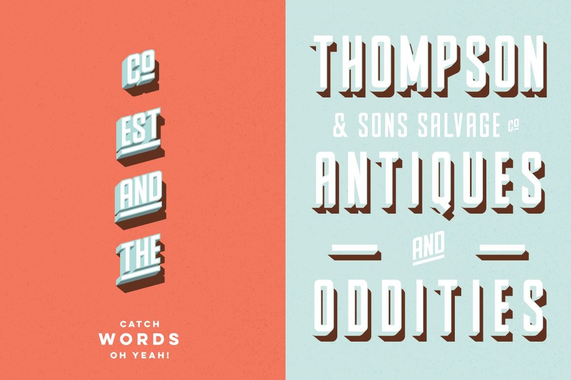 Parts and Labor Font Family Fonts RetroSupply Co 