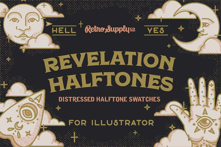 Revelation Halftone Swatches for Adobe Illustrator Adobe Illustrator RetroSupply Co. 