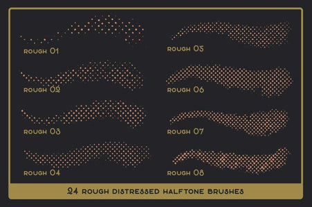 Revelation Halftones | Distressed Halftone Brushes for Procreate Brushes RetroSupply Co. 