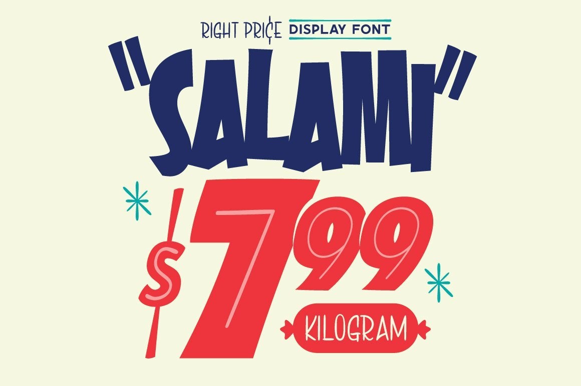 Right Price Font Fonts RetroSupply Co. 