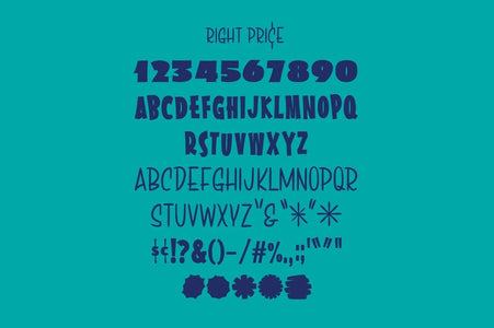 Right Price Font Fonts RetroSupply Co. 