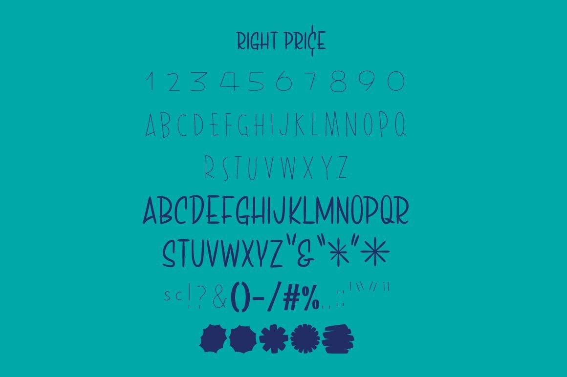 Right Price Font Fonts RetroSupply Co. 