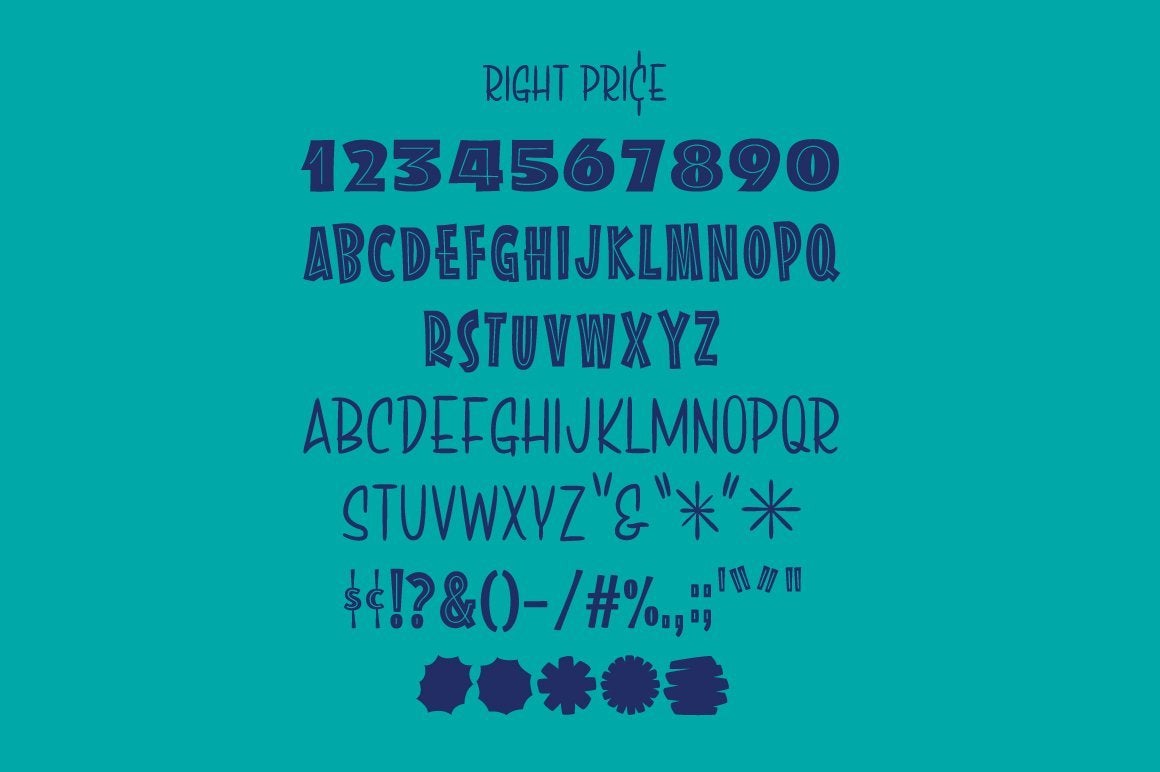 Right Price Font Fonts RetroSupply Co. 