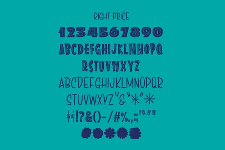 Right Price Font Fonts RetroSupply Co. 