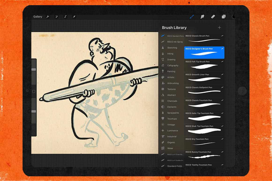 Standard Procreate Comic Ink Brushes | RetroSupply Co.