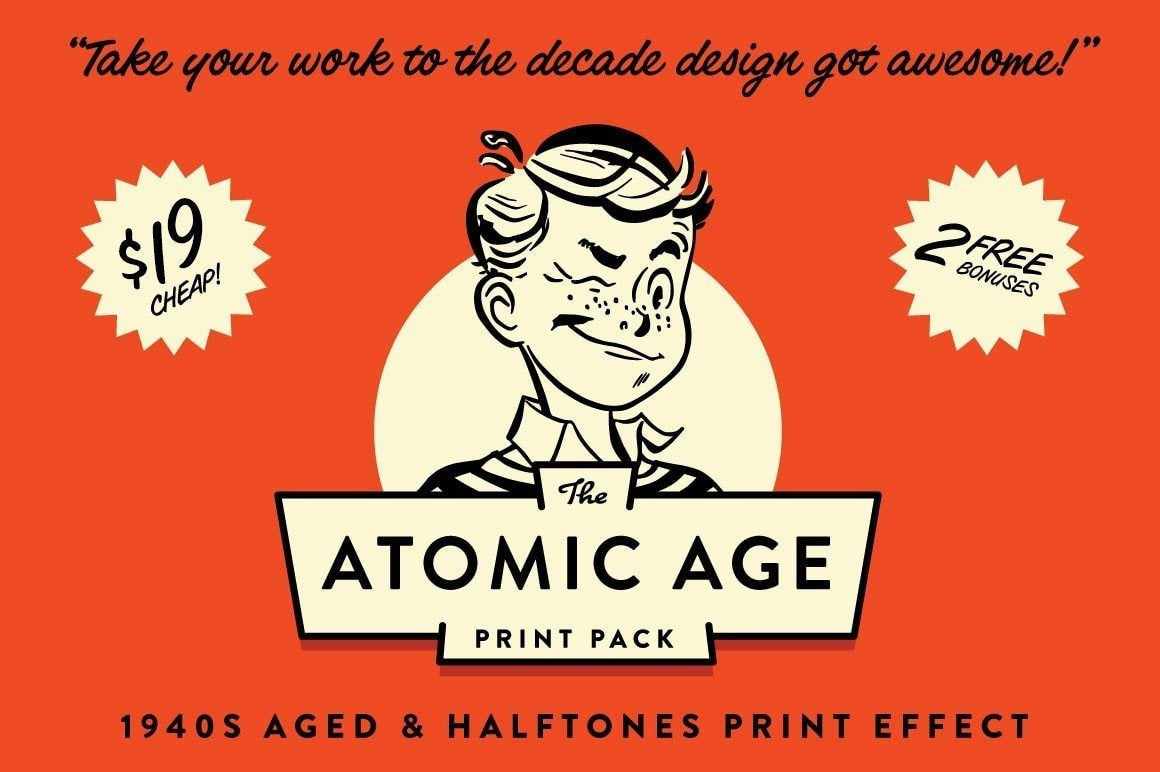 The Atomic Age Print Kit Adobe Photoshop RetroSupply Co 