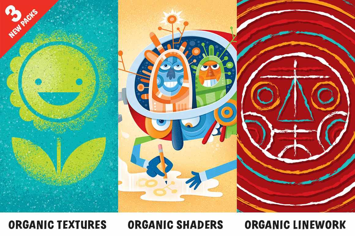 The Awesomely Organic Vector Brush Essential Bundle Adobe Illustrator Glitschka Studios 