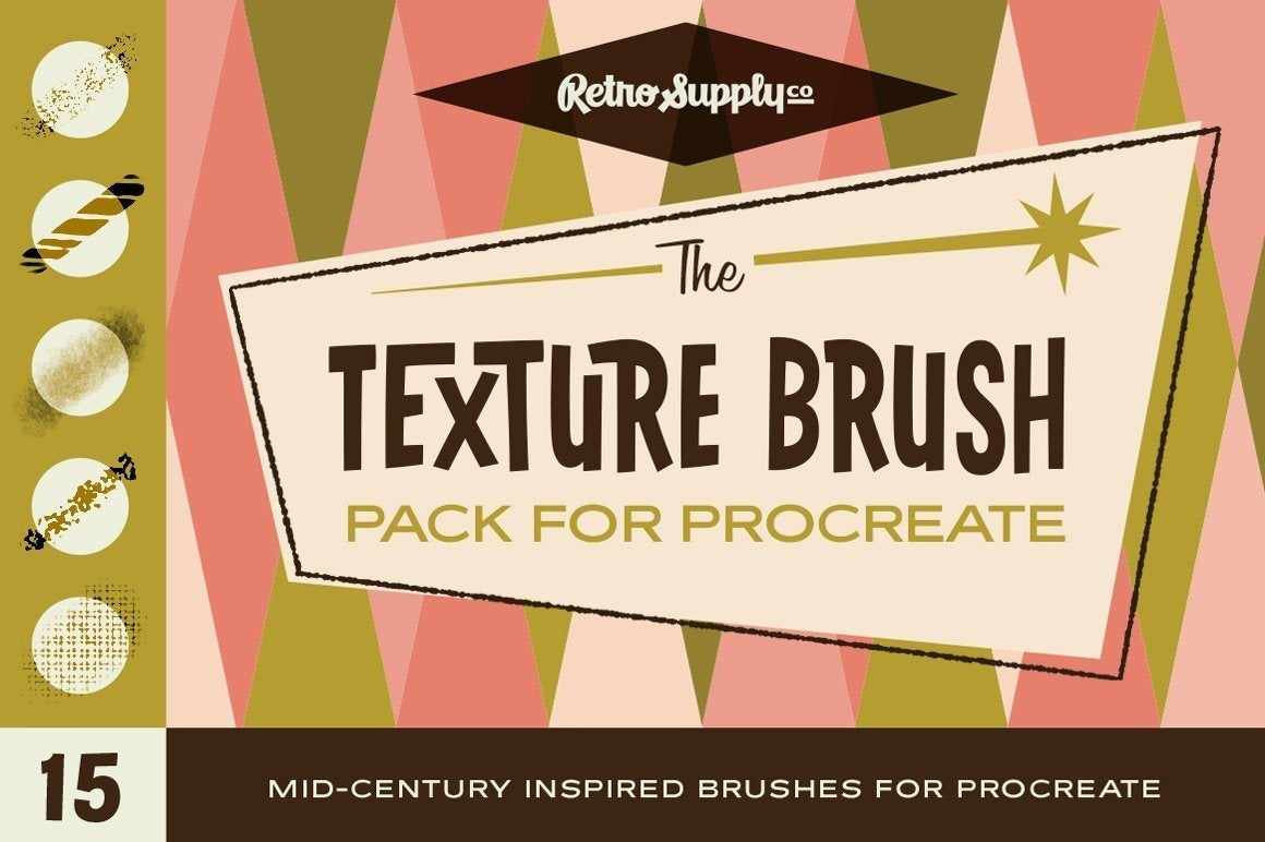The Texture Brush Pack for Procreate by RetroSupply