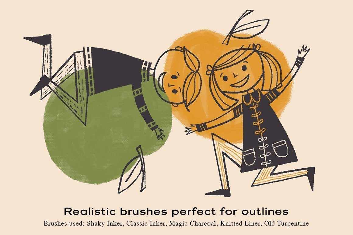 The Liner Brush Pack for Procreate by RetroSupply