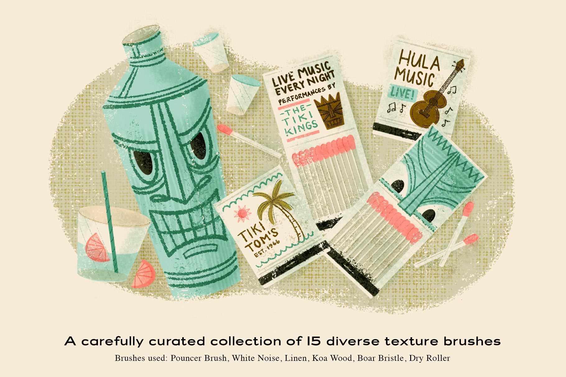 The Texture Brush Pack for Procreate by RetroSupply