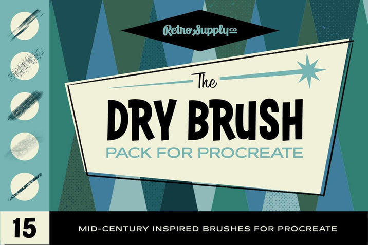 The Dry Brush Pack for Procreate by RetroSupply