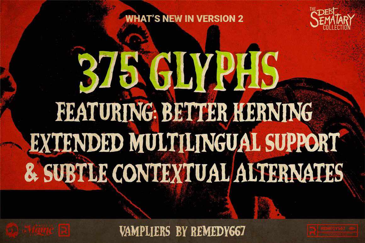 The Creature Feature Font Bundle Fonts RetroSupply Co. 