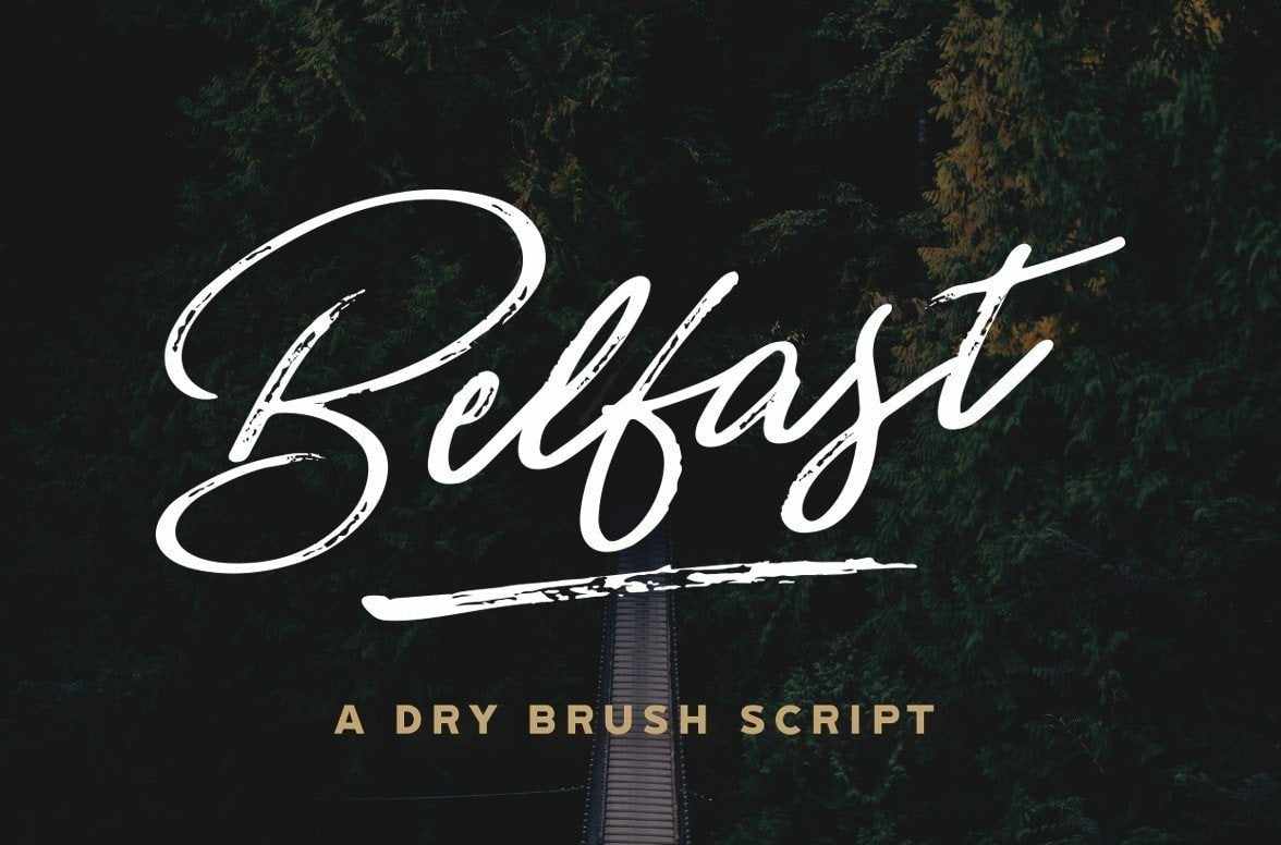 Belfast Dry Brush Script by Hustle Supply Co.