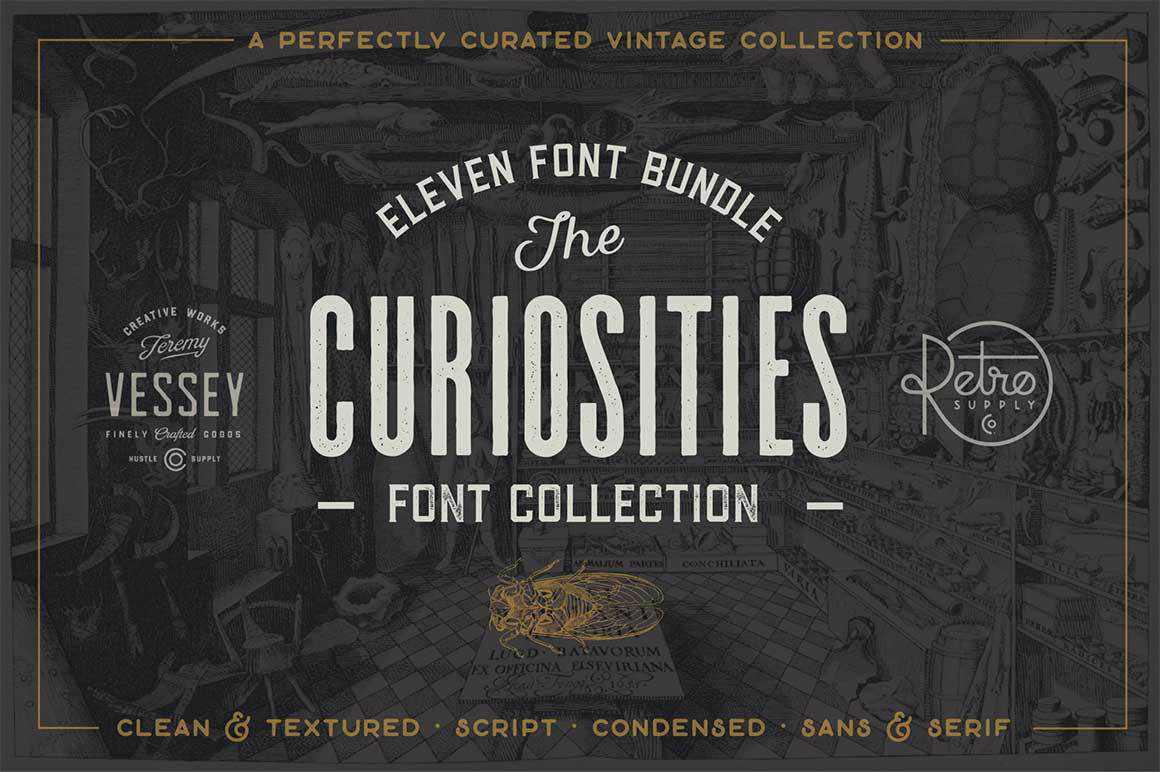 The Curiosities Font Collection | RetroSupply Co.
