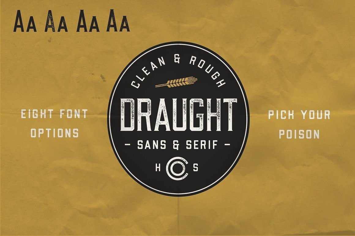 Draught Sans and Sans Serif Font by Hustle Supply Co.