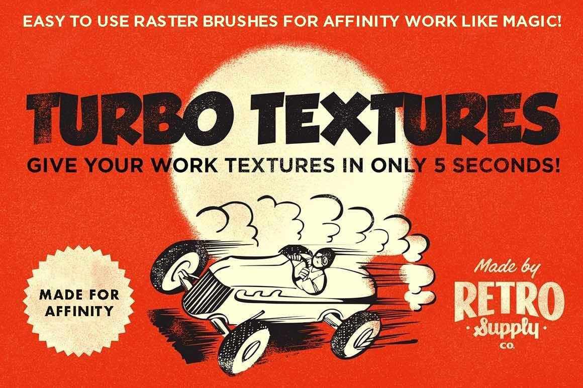 TurboTexture Texture Brushes for Affinity Designer by RetroSupply