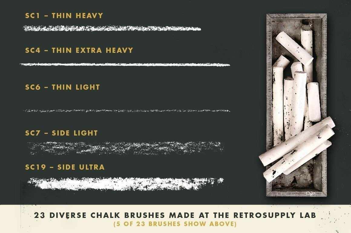DryGoods Chalk Brushes for Affinity Designer by RetroSupply