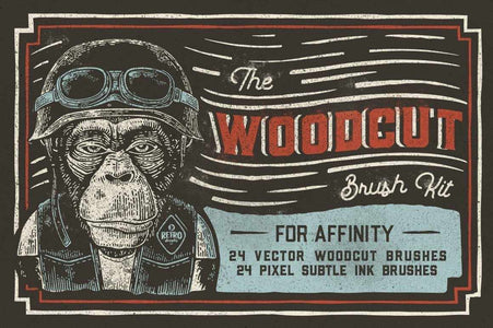 Woodcut Brushes for Affinity Designer by RetroSupply