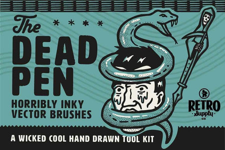 Ink Vector Brushes for Adobe Illustrator by RetroSupply