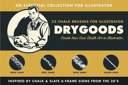 DryGoods Chalk Brushes for Adobe Illustrator by RetroSupply