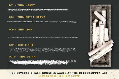 DryGoods Chalk Brushes for Adobe Illustrator by RetroSupply